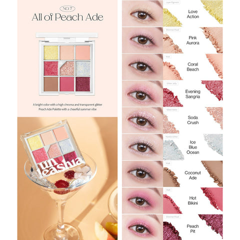 Unleashia Glitterpedia Eye Palette No.7 All of Peach Ade